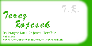 terez rojcsek business card